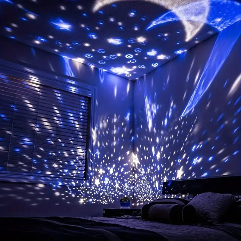 LED Galaxy Night Light Projector for Kids Room and Bedroom Rotating Starry Sky Lamp USB Rechargeable Ceiling Wall Projection