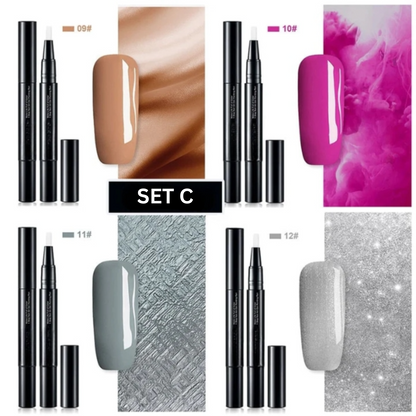 Gel Nail Art Pen Set | Precision Tip Polish Markers | Quick-Dry Formula for Clean Lines & Detailed Designs | Vibrant Colors for DIY