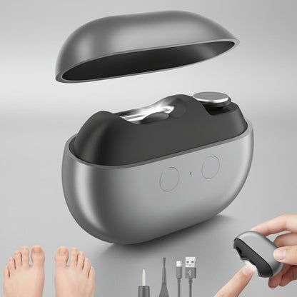 Nail Care Trimmer | Rechargeable Electric Nail Clipper with LED Light | Ergonomic Design for Effortless Grooming