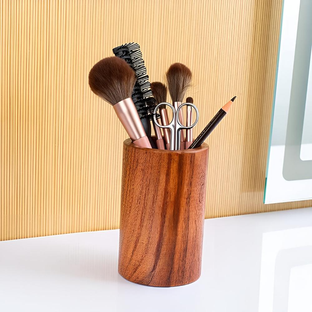 Natura Utensil Holder - Lightweight Natural Wood, Frosted Finish