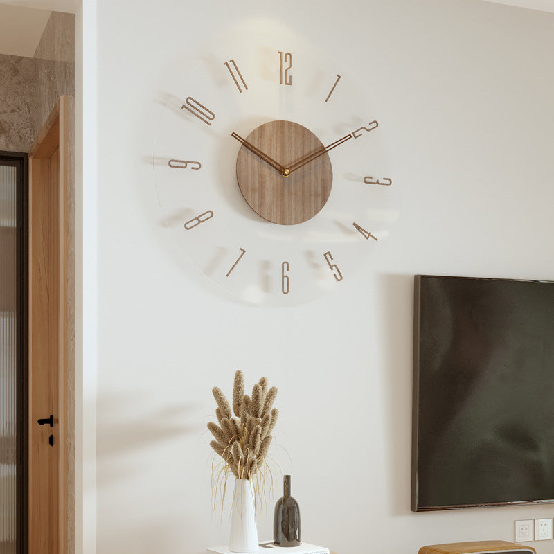Natural Elegance | Modern Wall Clock with Silent Quartz Movement | Minimalist Decor for Tranquil Interiors