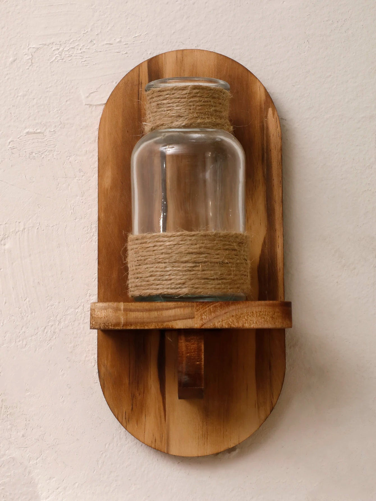 Natural Wood Floating Wall Shelf with Unique Grain | Stylish Decor for Small Spaces