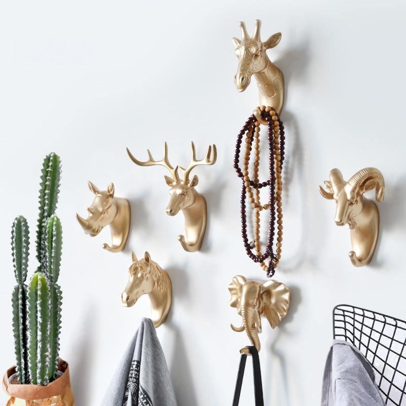 Nature's Touch | Wall Hooks for Home Organization with Unique Animal Design | Fun Decor for Keys and Accessories
