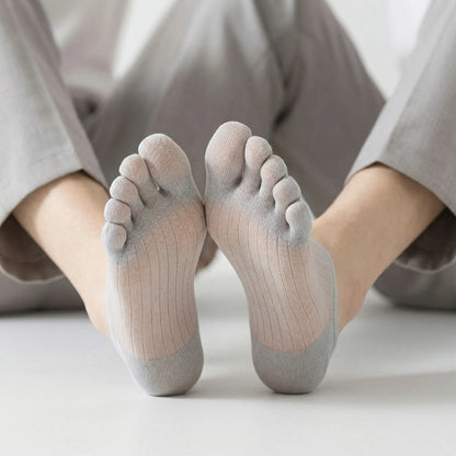 Low-Cut Toe Socks with Grip for Women & Men – Five-Toe Design, Non-Slip Liner Socks for Loafers, Flats & Sneakers