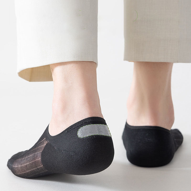 Low-Cut Toe Socks with Grip for Women & Men – Five-Toe Design, Non-Slip Liner Socks for Loafers, Flats & Sneakers