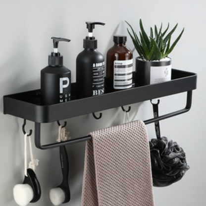No-Drill Aluminum Bathroom Shelf – Space-Saving Wall Organizer for Shampoo & Toiletries