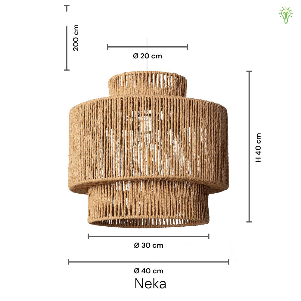 Woven Raffia Hanging Lamp 16-Inch Natural Fiber Shade Boho Dining Room Pendant Light with E27 Socket for Kitchen Island Living Room