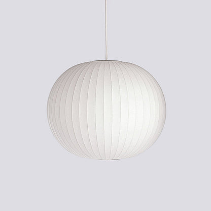 Steel Wire Silk Shade Ceiling Light 20 in White for Kitchen Island Dining Room Modern Pendant Lamp Hanging Fixture Adjustable Cord E26 Base