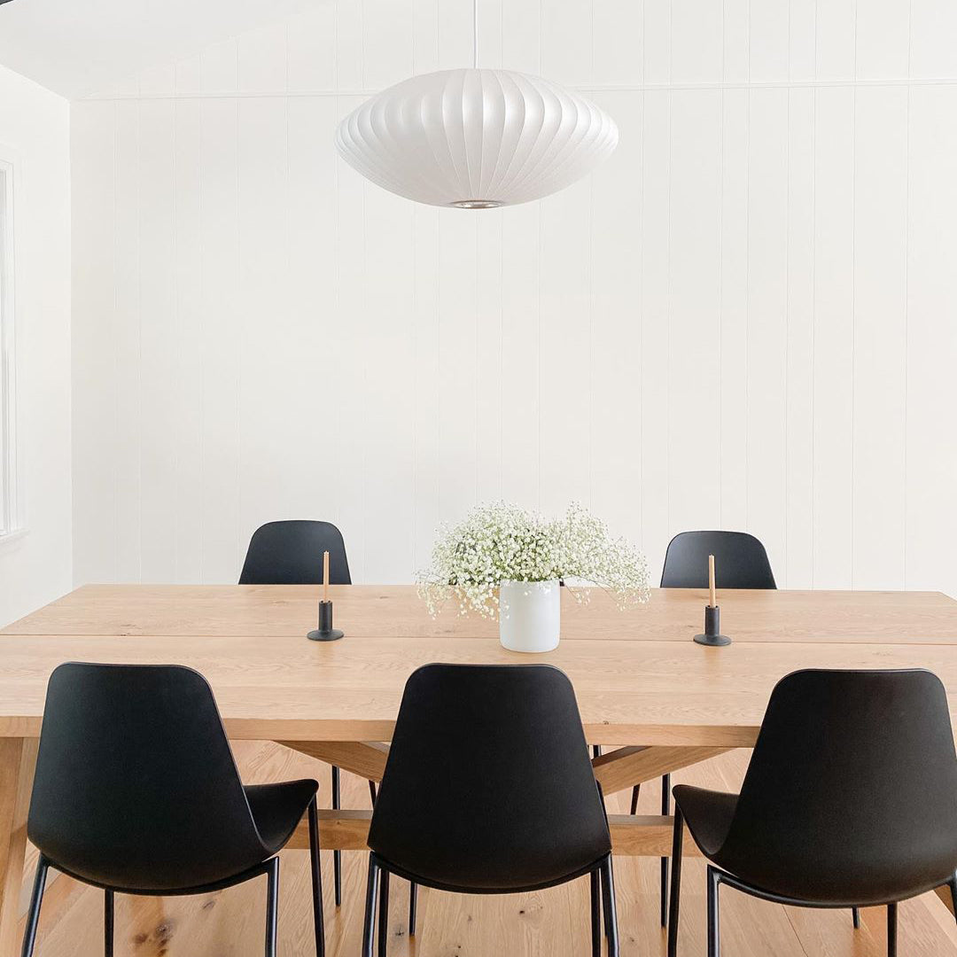 Steel Wire Silk Shade Ceiling Light 20 in White for Kitchen Island Dining Room Modern Pendant Lamp Hanging Fixture Adjustable Cord E26 Base