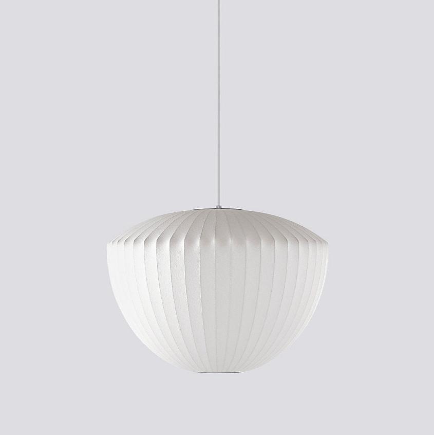 Steel Wire Silk Shade Ceiling Light 20 in White for Kitchen Island Dining Room Modern Pendant Lamp Hanging Fixture Adjustable Cord E26 Base