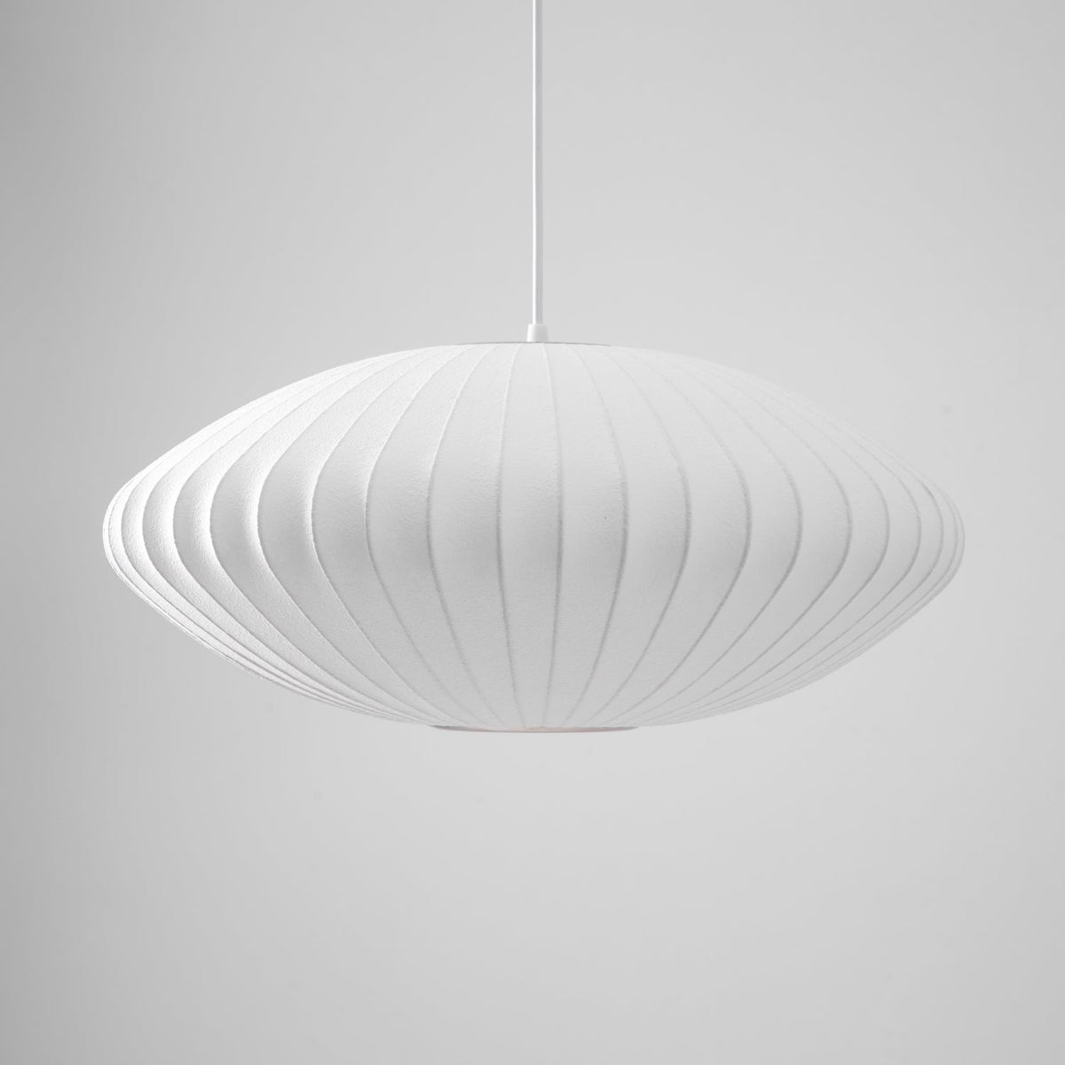 Steel Wire Silk Shade Ceiling Light 20 in White for Kitchen Island Dining Room Modern Pendant Lamp Hanging Fixture Adjustable Cord E26 Base