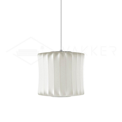 Steel Wire Silk Shade Ceiling Light 20 in White for Kitchen Island Dining Room Modern Pendant Lamp Hanging Fixture Adjustable Cord E26 Base