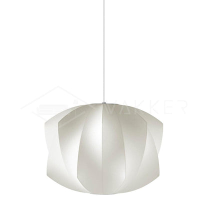 Steel Wire Silk Shade Ceiling Light 20 in White for Kitchen Island Dining Room Modern Pendant Lamp Hanging Fixture Adjustable Cord E26 Base