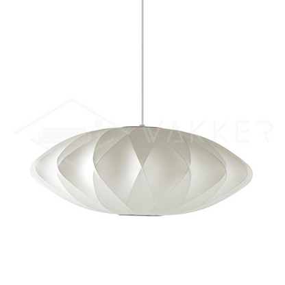 Steel Wire Silk Shade Ceiling Light 20 in White for Kitchen Island Dining Room Modern Pendant Lamp Hanging Fixture Adjustable Cord E26 Base