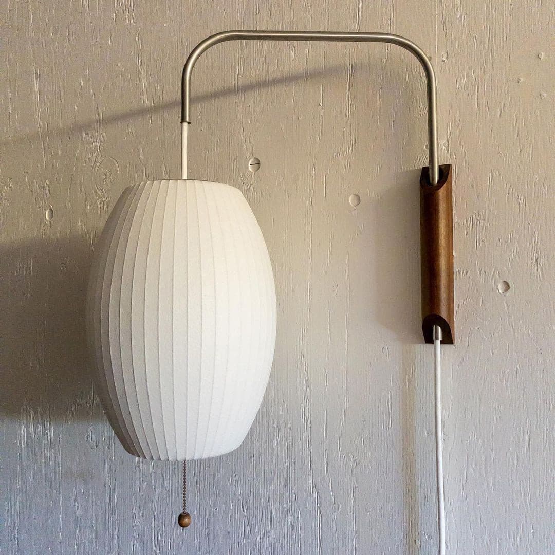 Modern Sconce Light Fixture with Walnut Accent for Bedroom Reading Nook Hallway 11x16 inch Wall Mount LED Compatible