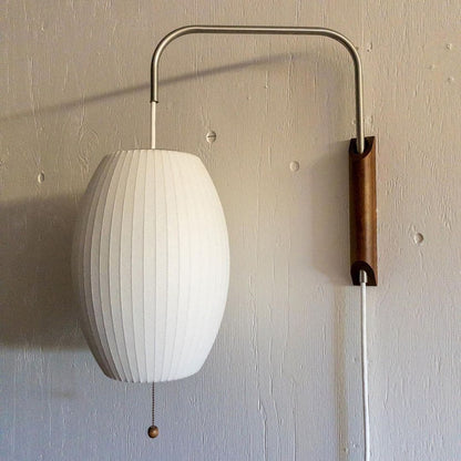 Modern Sconce Light Fixture with Walnut Accent for Bedroom Reading Nook Hallway 11x16 inch Wall Mount LED Compatible