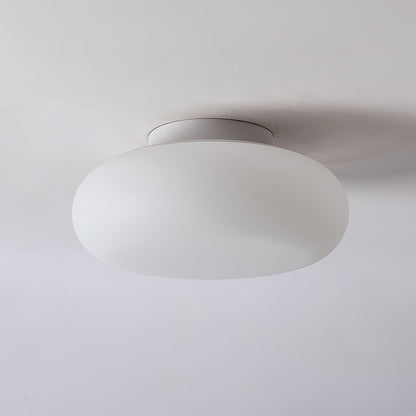 Flush Mount LED Light Fixture White Metal Round 8-Inch for Bedroom Living Room Hallway Office Indoor Low Profile Modern Ceiling Lamp 12W 110