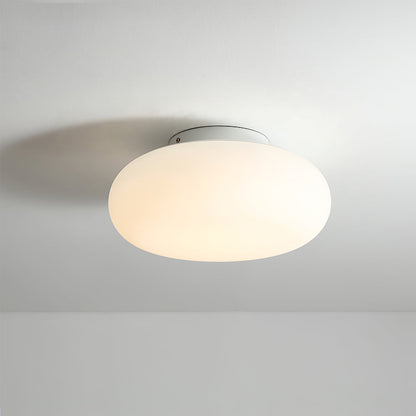 Flush Mount LED Light Fixture White Metal Round 8-Inch for Bedroom Living Room Hallway Office Indoor Low Profile Modern Ceiling Lamp 12W 110
