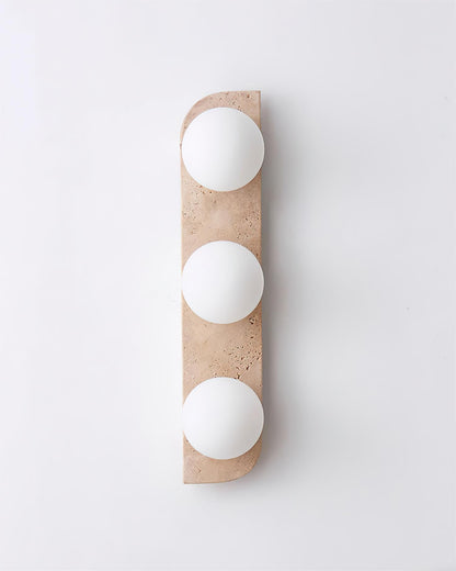 Natural Stone Sconce with G9 Socket – Textured Travertine Accent Fixture for Powder Rooms, Corridors & Bedrooms – 7W LED Compatible – Single