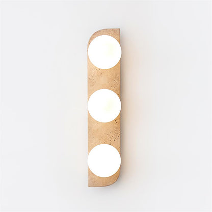 Natural Stone Sconce with G9 Socket – Textured Travertine Accent Fixture for Powder Rooms, Corridors & Bedrooms – 7W LED Compatible – Single