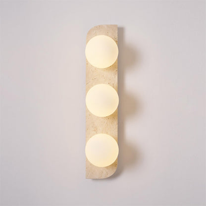 Natural Stone Sconce with G9 Socket – Textured Travertine Accent Fixture for Powder Rooms, Corridors & Bedrooms – 7W LED Compatible – Single