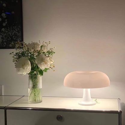Mushroom Desk Lamp with Curved Metal Shade for Bedroom Nightstand Office Reading Study Ambient Lighting E14 Socket 40W Max 12.6 in Tall Mode