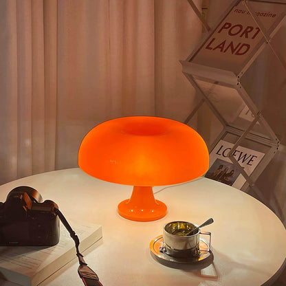 Mushroom Desk Lamp with Curved Metal Shade for Bedroom Nightstand Office Reading Study Ambient Lighting E14 Socket 40W Max 12.6 in Tall Mode