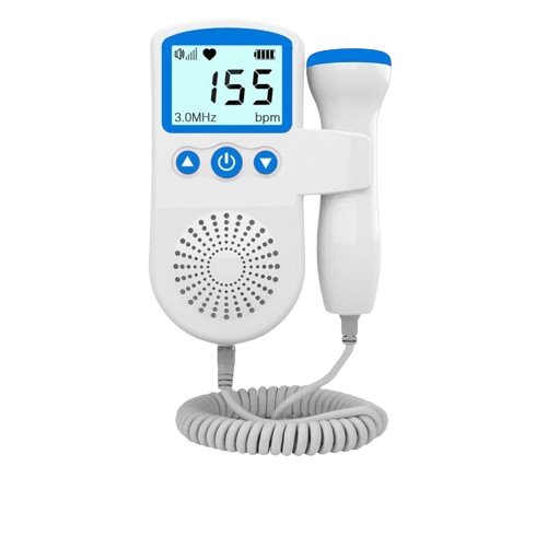 Handheld Fetal Heart Rate Monitor for Home Pregnancy Monitoring with LCD Display & Audio Speaker