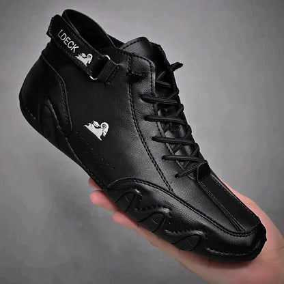 Supportive Leather Shoes with Arch Support Platform for All-Day Comfort – Breathable & Water-Resistant Non-Slip Sole for Men & Women