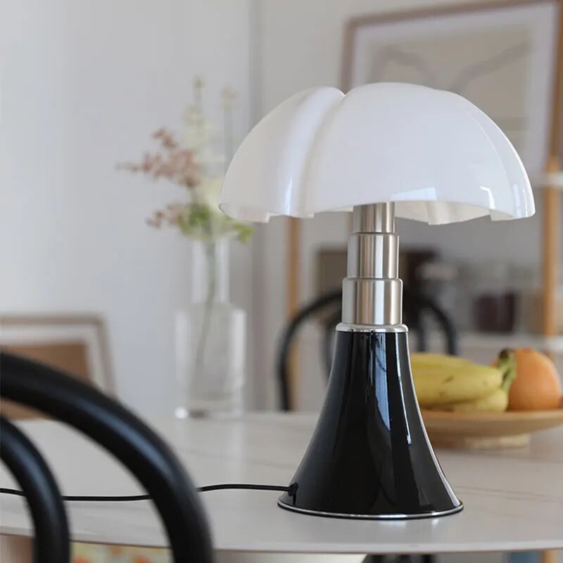 Sculptural Acrylic Touch-Dimmable LED Desk Lamp 19 in – Flower-Shaped Shade for Bedroom Nightstand, Living Room Side Table, Home Office Read