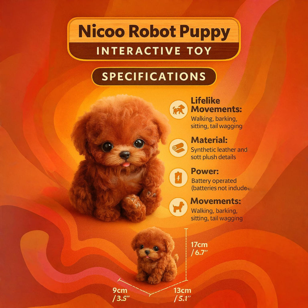 Touch-Activated Electronic Dog Toy with Motion & Sound Response for Kids