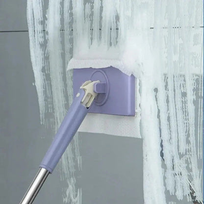 Flat Mop with 360° Swivel Head Push-Button Cloth Release for Tile Laminate Vinyl Parquet Home Kitchen Bathroom Hallway Quick Clean Lightweig