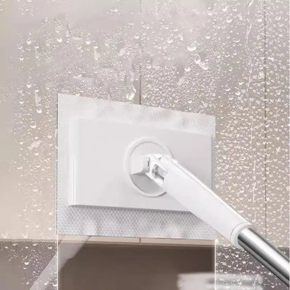 Flat Mop with 360° Swivel Head Push-Button Cloth Release for Tile Laminate Vinyl Parquet Home Kitchen Bathroom Hallway Quick Clean Lightweig