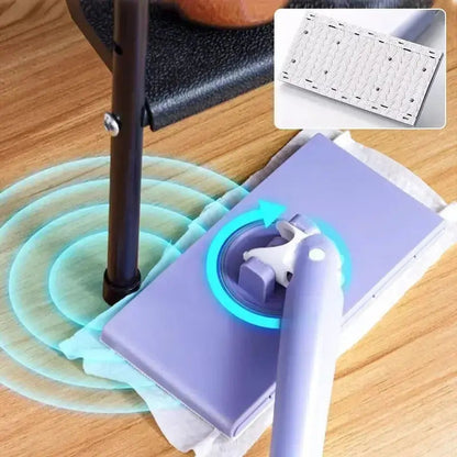 Compact Spin Mop with Press-Release Head – Hands-Free Cloth Ejection for Quick Floor Cleaning