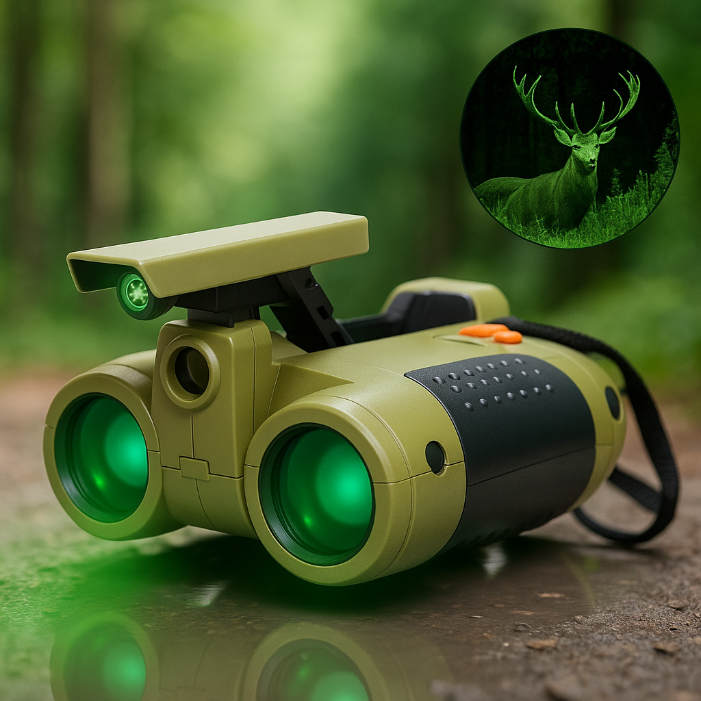 Kids Infrared Exploration Binoculars with Low-Light Vision 25 ft Range for Camping Hiking Wildlife Watching Outdoor Adventures Boys Girls