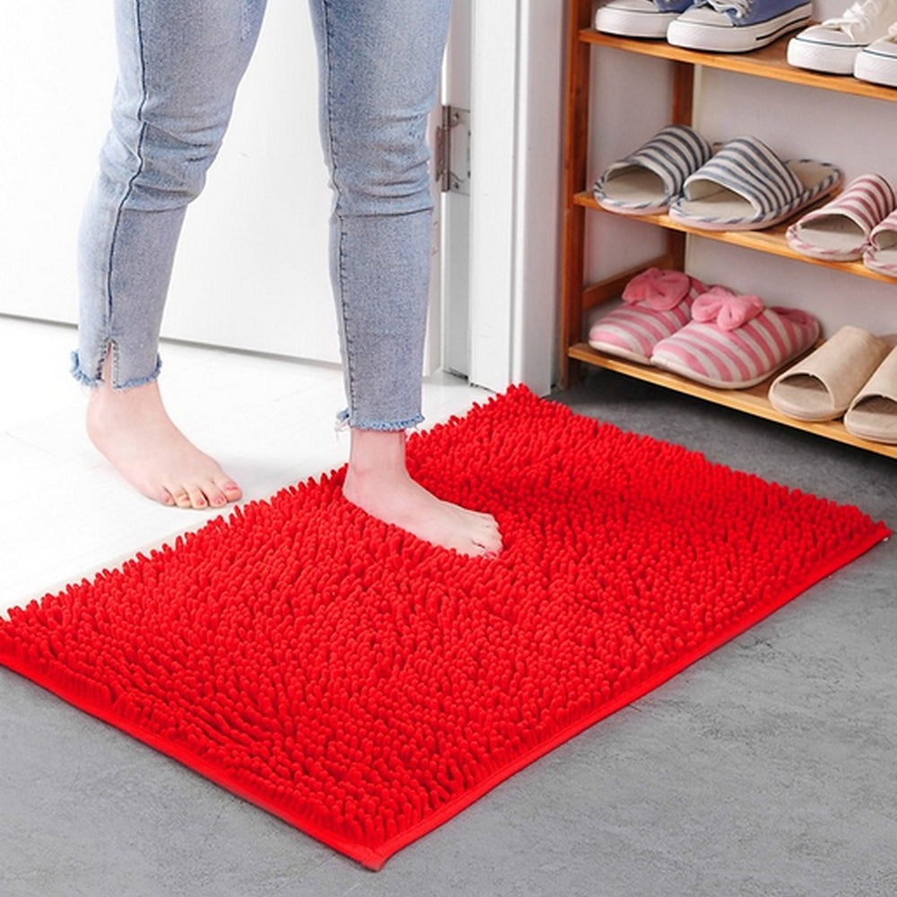 Non-Slip Bath Mat in Ultra Soft Chenille with Memory Foam