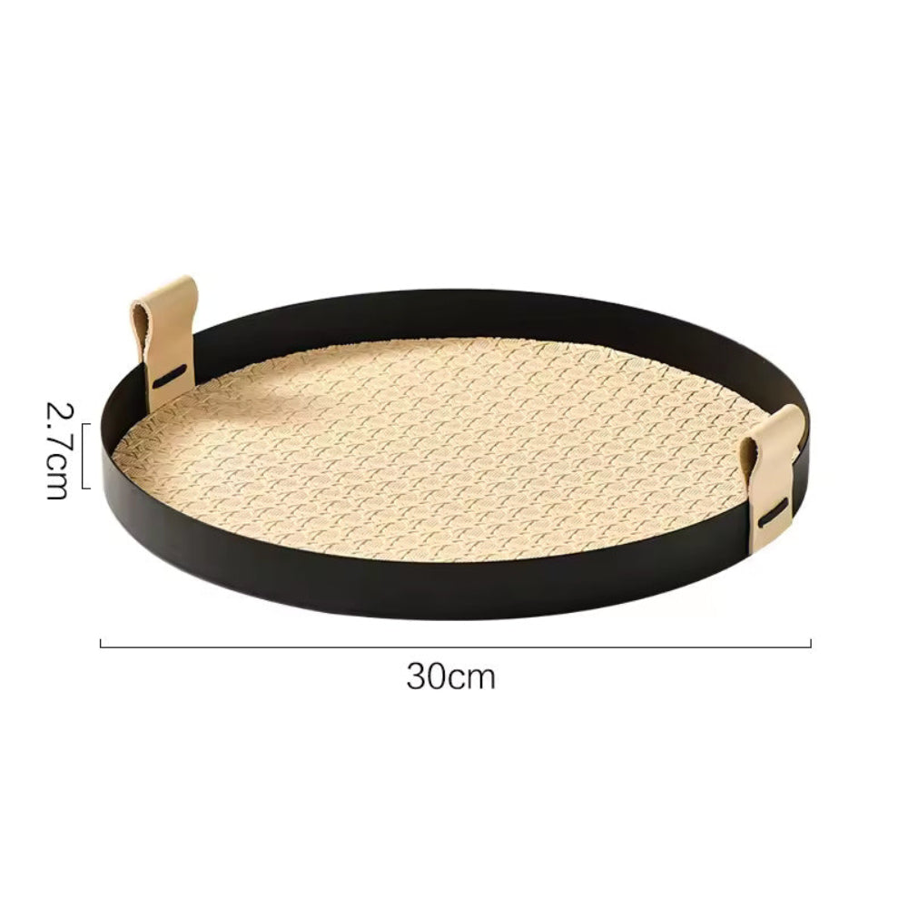 Nora Serving Tray - Durable Iron, Nordic-Inspired Design