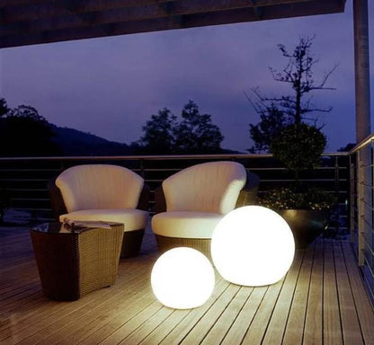 Portable LED Orb Lamp with Remote Control 4-Color Modes 10-20 in Rechargeable Cordless Sphere Light for Living Room Bedroom Bedside Nightsta