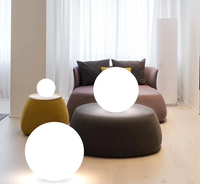 Portable LED Orb Lamp with Remote Control 4-Color Modes 10-20 in Rechargeable Cordless Sphere Light for Living Room Bedroom Bedside Nightsta