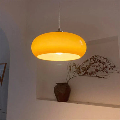 Scandinavian Wood & Metal LED Pendant Light with Adjustable Cord for Dining Room Kitchen Bedroom Modern Minimalist Ceiling Fixture