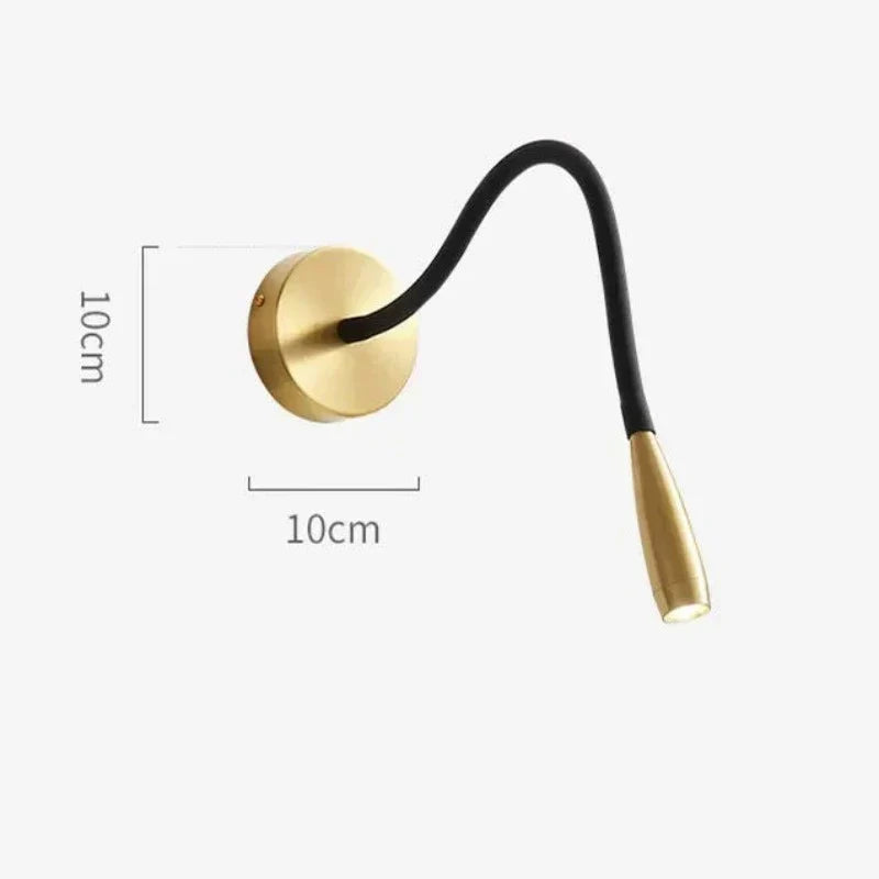 Swing Arm Wall Lamp with Rotary Dimmer Switch – Adjustable Reading Light for Bedroom, Home Office & Living Room