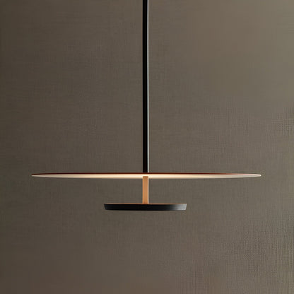LED Circular Hanging Fixture with Adjustable 59 in Cord for Kitchen Island and Dining Tables