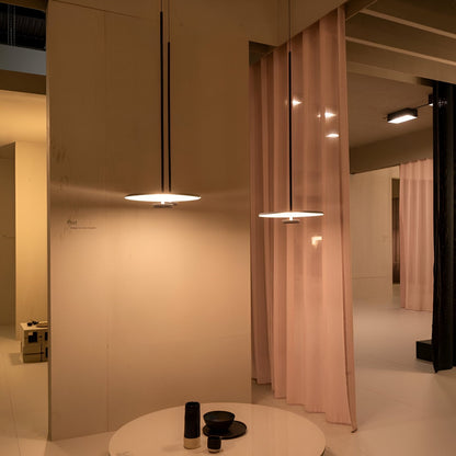 LED Circular Hanging Fixture with Adjustable 59 in Cord for Kitchen Island and Dining Tables