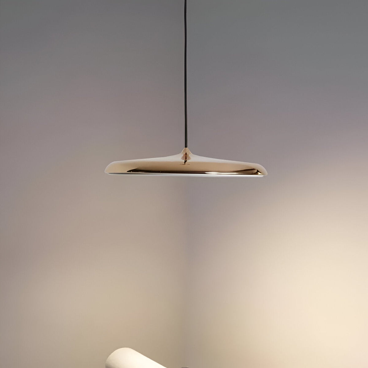 LED Disc Ceiling Fixture 10 in Rose Gold 4000K Adjustable Height for Kitchen Dining Room Bedroom Modern Floating Lamp Neutral White