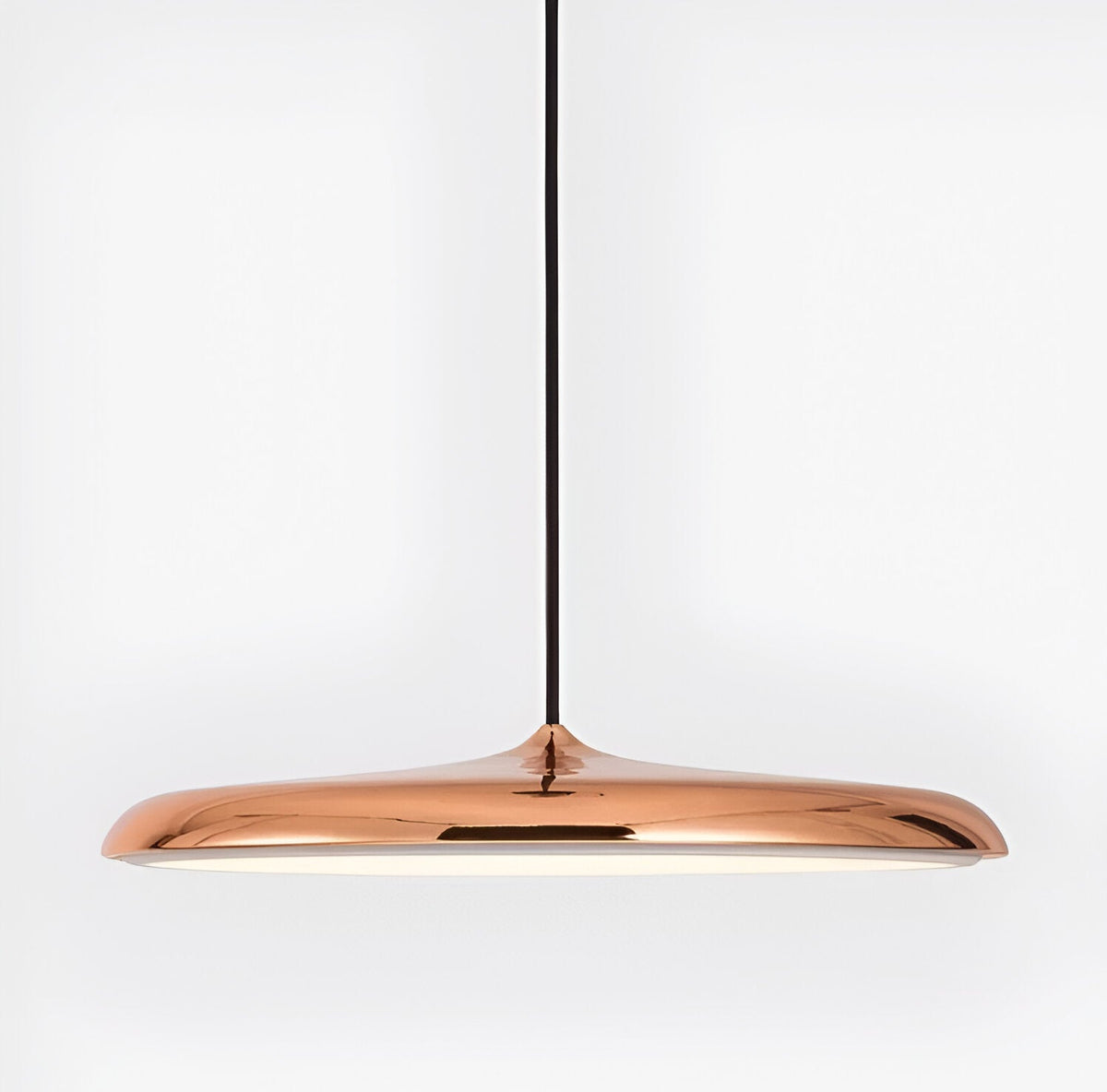 LED Disc Ceiling Fixture 10 in Rose Gold 4000K Adjustable Height for Kitchen Dining Room Bedroom Modern Floating Lamp Neutral White