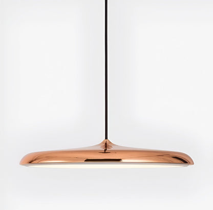 LED Disc Ceiling Fixture 10 in Rose Gold 4000K Adjustable Height for Kitchen Dining Room Bedroom Modern Floating Lamp Neutral White