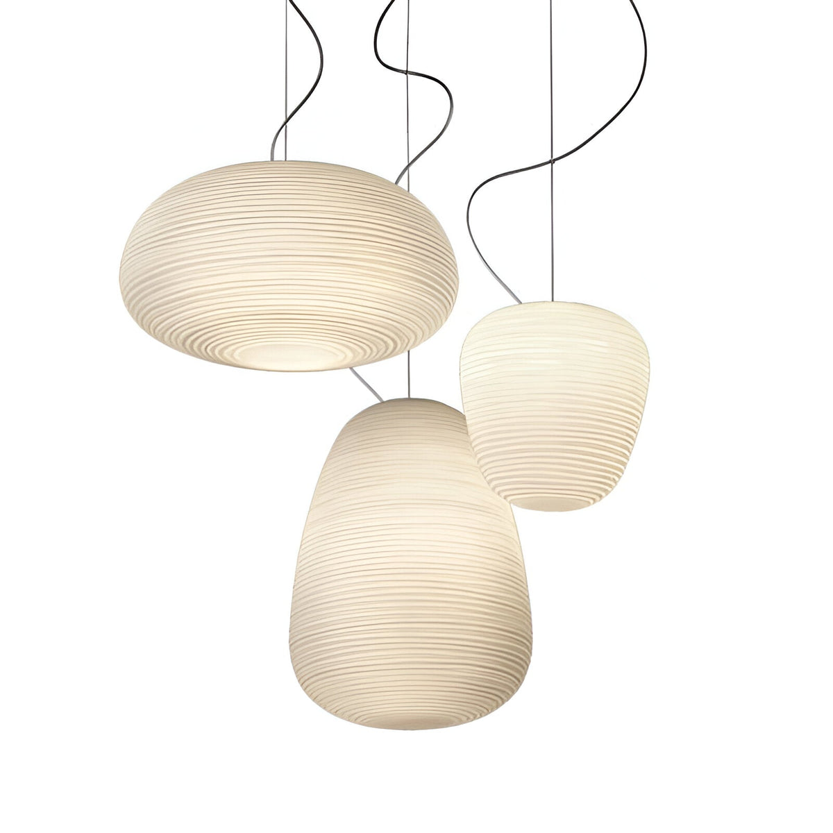 Frosted Glass Hanging Light Fixture with Ribbed Texture | Adjustable Ceiling Lamp for Dining Room Kitchen Island Cafe Restaurant Home | LED