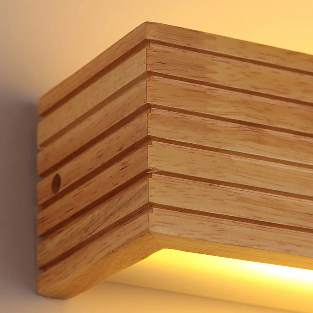 Circular Wood & Acrylic Sconce LED Fixture for Bedrooms, Hallways & Reading Nooks Natural Finish Ambient Lighting E26/E27 Direct Wire Modern