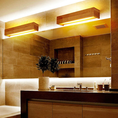 Circular Wood & Acrylic Sconce LED Fixture for Bedrooms, Hallways & Reading Nooks Natural Finish Ambient Lighting E26/E27 Direct Wire Modern