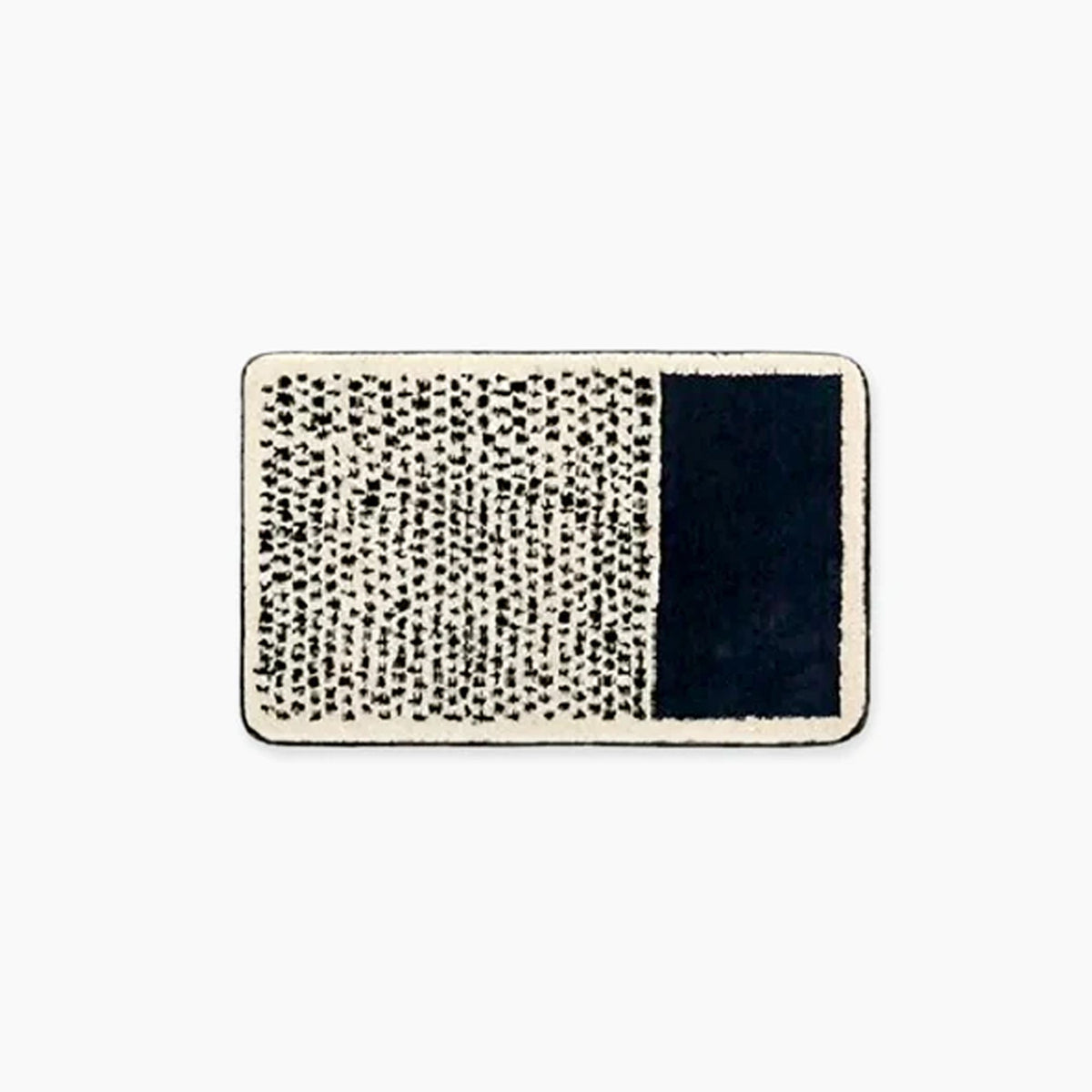 Non-Slip Bathroom Rug 20x32 Inch Multicolor Abstract Polyester Acrylic Shower Mat for Bath Tub Toilet Area Machine Washable Floor Covering M